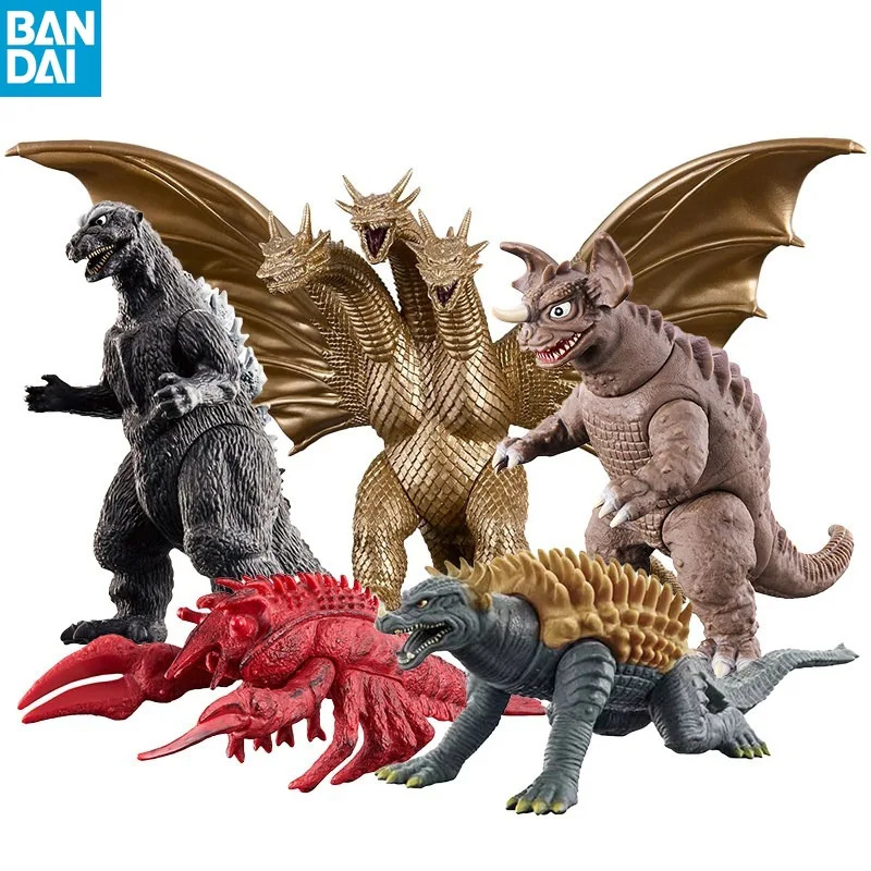

Коллекционная фигурка монстров Bandai: Годзилла, Кинг Гидора, Мотра, Ангуир, Монстр X. Мягкая виниловая модель, игрушка для хобби.