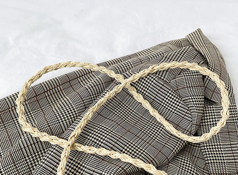 Rattan gewebte Frauen Stroh Umhängetasche kleine Clutch Geldbörse und Handtasche Sommer Strand tasche Frau Quaste Schulter Umhängetasche – Detail 19