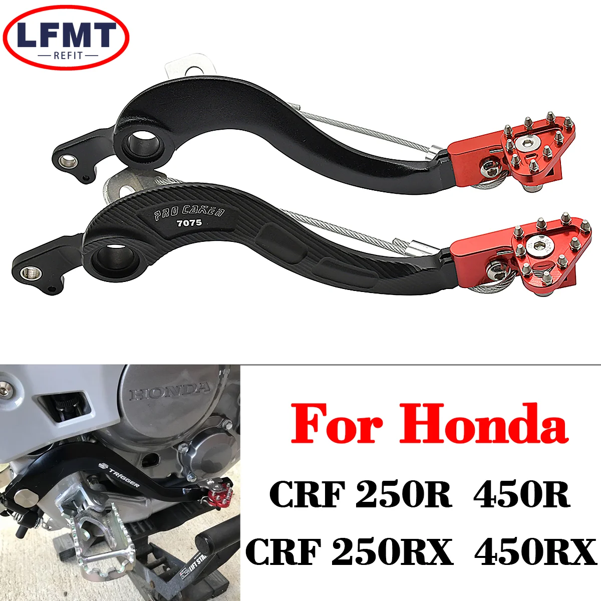 

Motocycle CNC Foldbale Gear Shift Lever Shifter Pedal Brake Pedal For HONDA CRF450R CRF250R CRF 450R 250R 450R CRF450RX 250RX