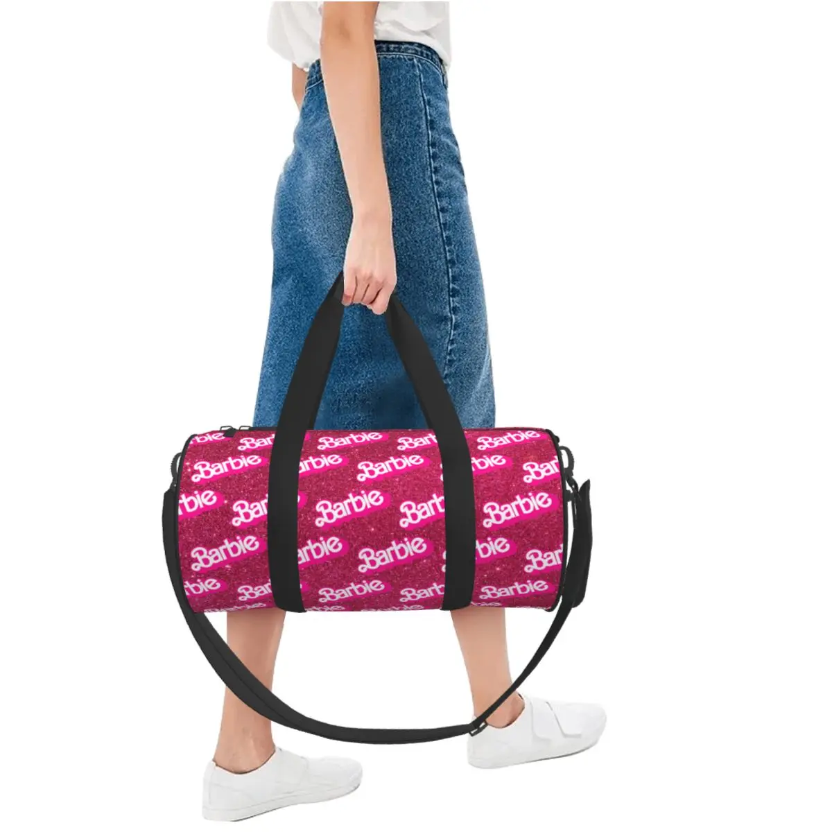 Sacs de sport durables pour femmes Barbie, sac de sport rose, sac à dos imperméable, yoga, fitness, sports de plein air, voyage de nuit