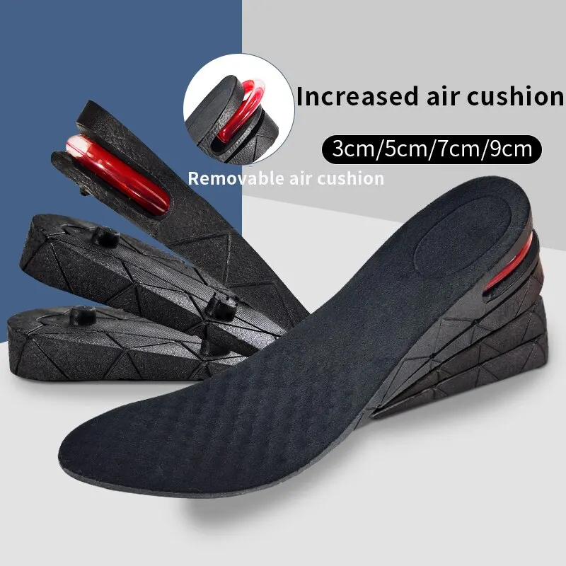 1Pair Invisible Height Increase Insole Cushion Height Adjustable Shoe Heel Insoles Insert Taller Support Absorbant Foot Care Pad