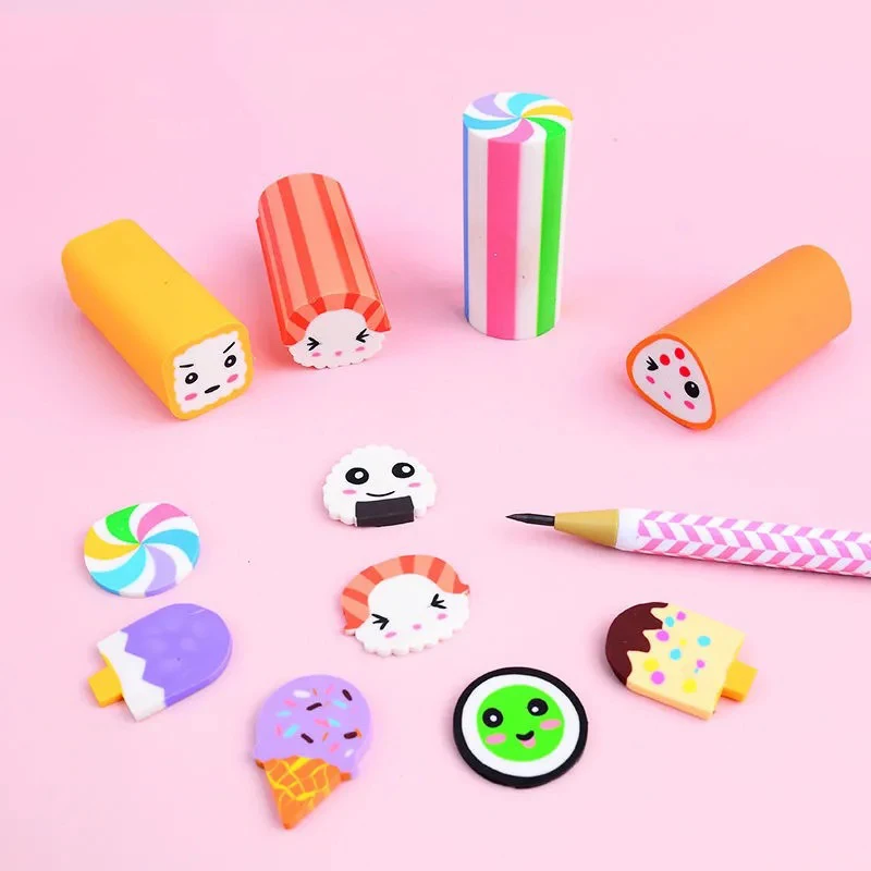 

Cuttable Eraser Cute Toy Sushi Dessert Football Modeling Set Student Stationery