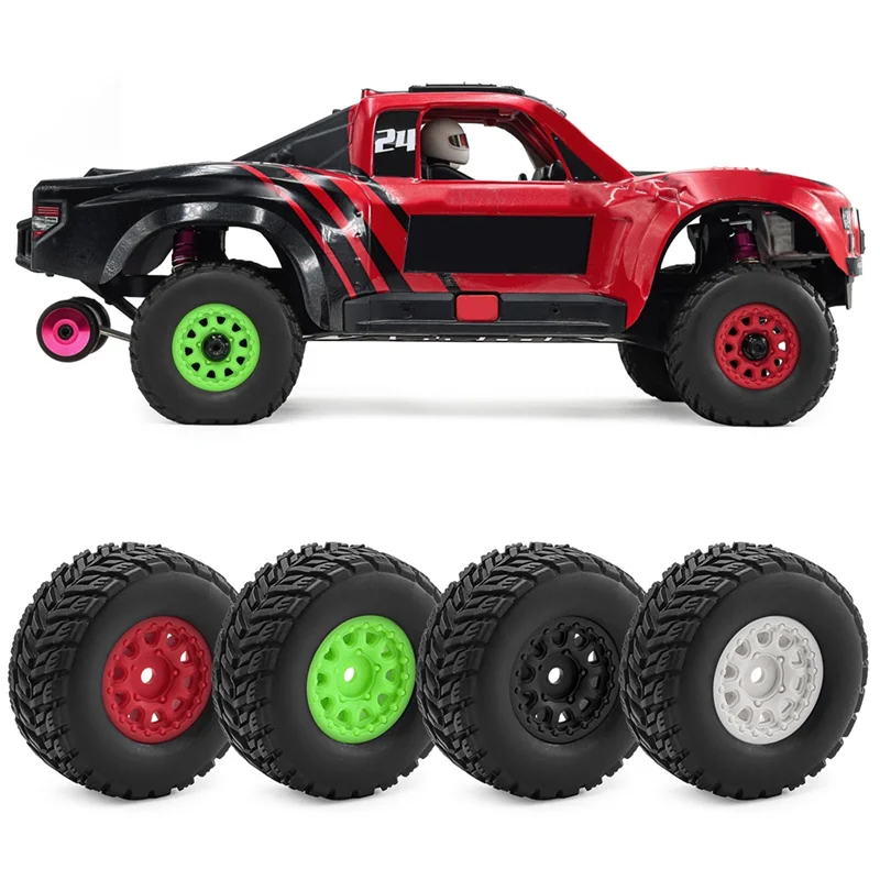 

XX-Black Wheel And Tire Kit, 4 Pieces For ARRMA 1/14 Mini MOJAVE GROM RC Car Upgrades