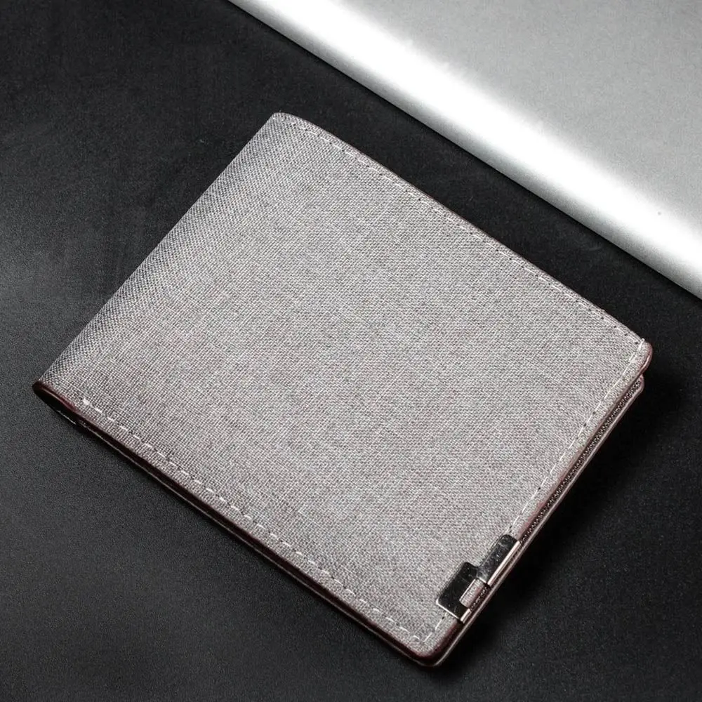 Credit Card Holder Short Men's Wallet Canvas Multi Card Position Coin Purse Money Purses Student