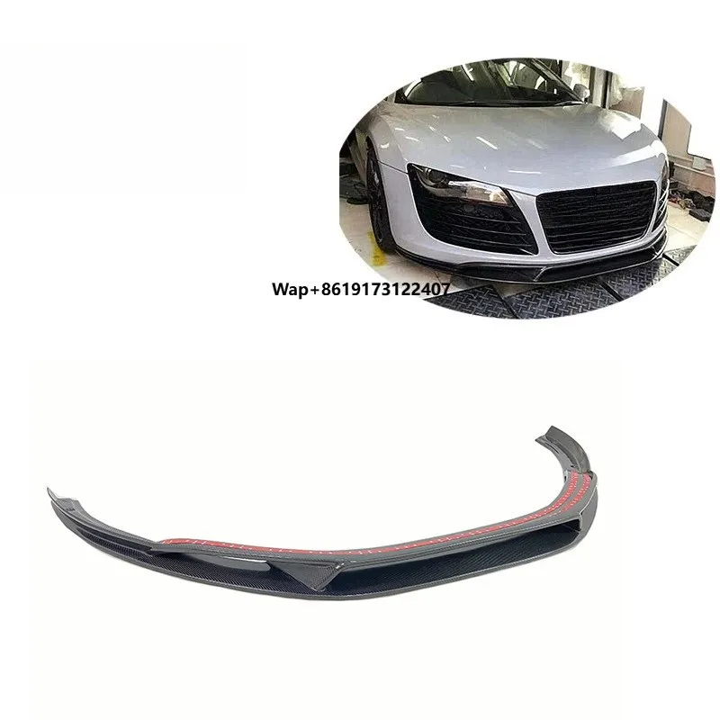 

R8 Front Splitter Front Bumper Chin Lip Spoiler for R8 08-15 Carbon Fiber Body Kit