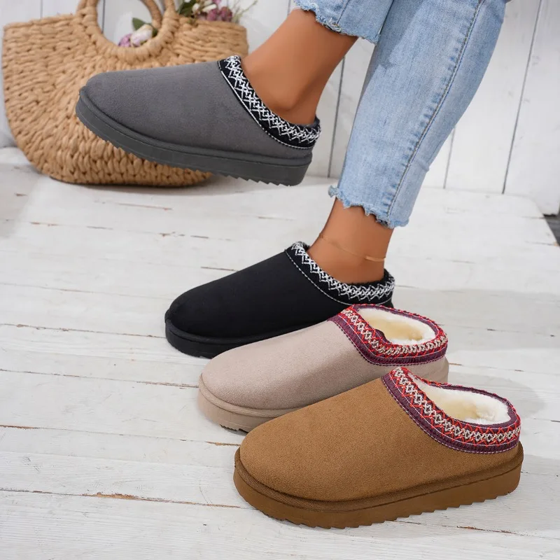 

Fashionable and simple hot-selling Snow Boots Women Winter New Warm Thick Soles Half Slipper Cotton Shoes Warm Boots