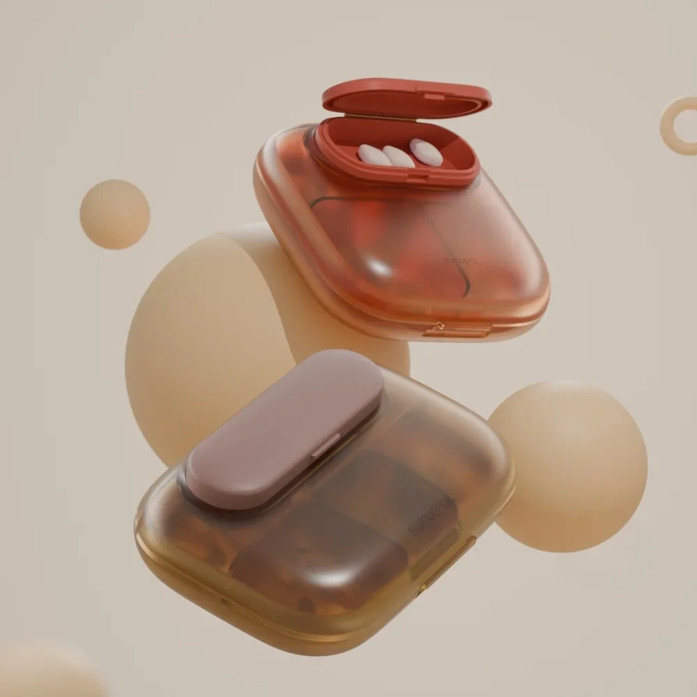 Neuer, tragbarer Reise-Pillenorganizer mit 4/6 Fächern für Vitamine, Nahrungsergänzungsmittel, Fischöle und Medikamente