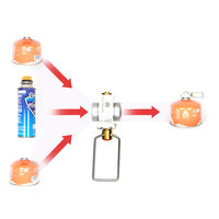 Camping Gas Saver plus Converter Shifter Refill Flat Tank Conversion Adapter Efficient Outdoor Cooking Fuel Solution