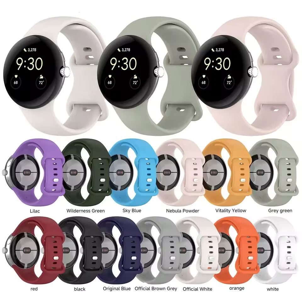 Silicone Strap For Google Pixel Watch 4/3 45mm 41mm comfortable Breathable Band For Google Pixel Watch 2/1 accessories Bracelet