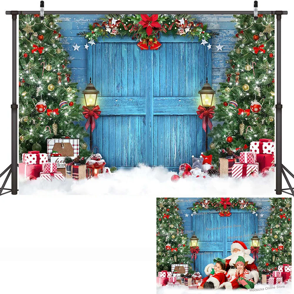 الشتاء عيد الميلاد التصوير خلفية الرجعية الموقد نافذة شجرة عيد الميلاد الخشب الباب هدية خلفية الأسرة صورة استوديو الصور