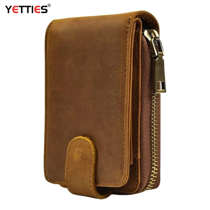 

Leather Men's Wallet Genuine Leather Multi-function Dollar Clamp Organ Card Bag Top Layer Cowhide Wallet Driver's License Bag