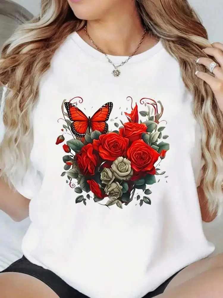 trend cute style 90s Casual T Print Clothes Tees Clothing Fashion Popular O-neck Women Graphic Short Sleeve T-shirts