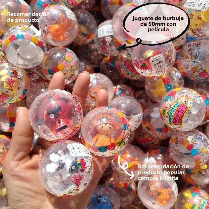 Juguete de Huevo Transparente de 50mm, Juego de Arcade, Diversión Infantil, Juguete de Huevo Antideslizante, Diseño de Bola d...