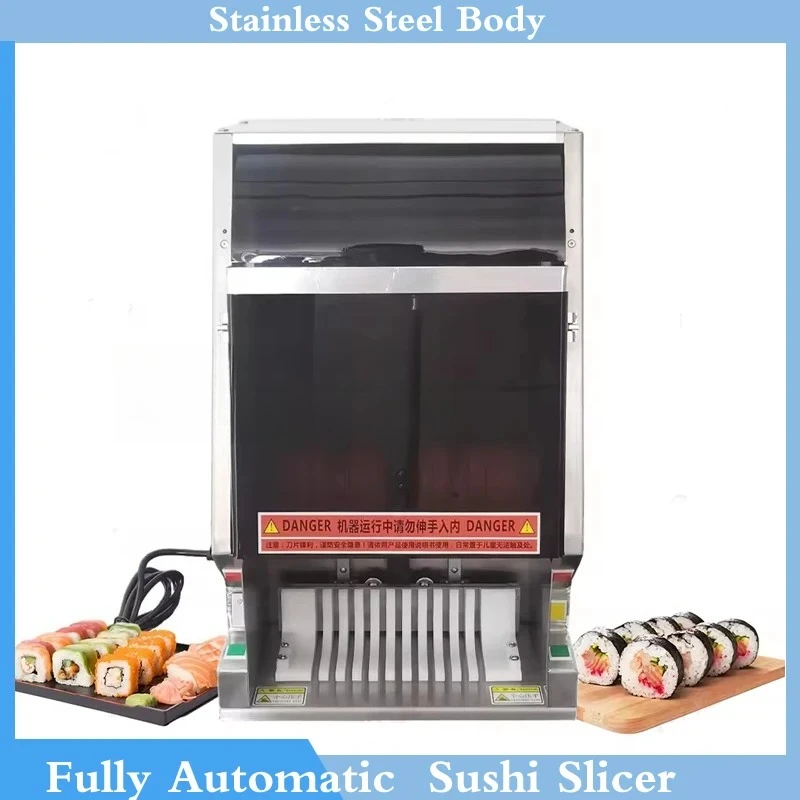 

Commercial Slicer Fully Automatic Sushi Roll Cutting Machine 8/10/12 Pieces Can Be Customized