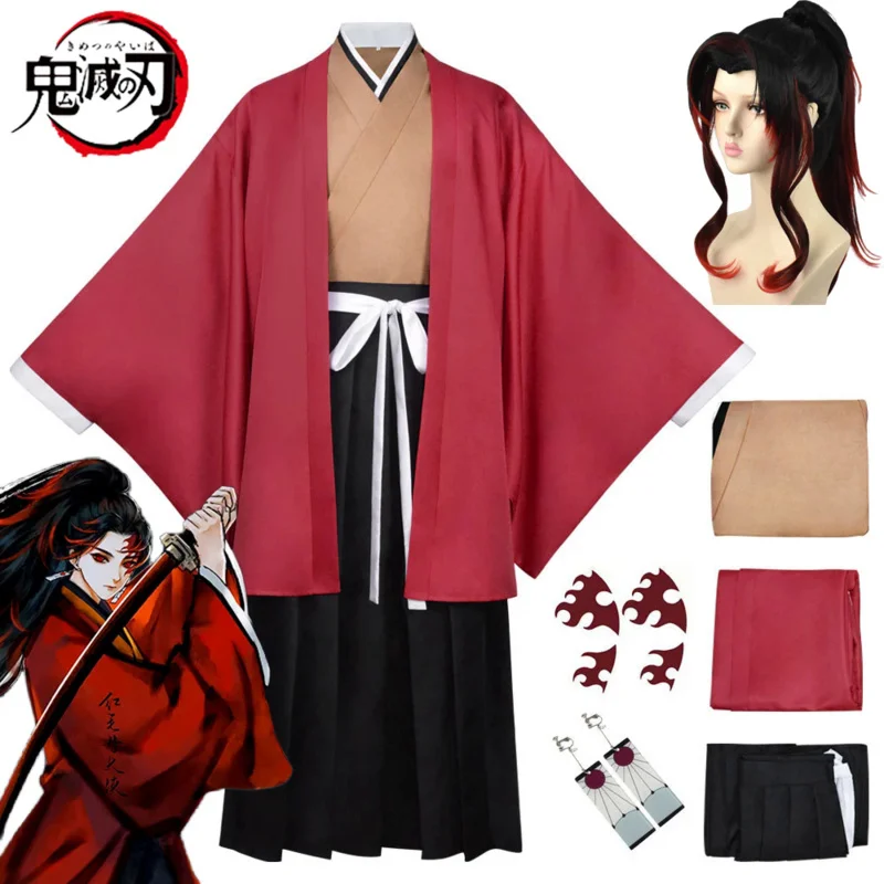 

Anime Demon Slayer Kimetsu No Yaiba yoriichi tsugikuni cosplay costume Kimono for Men Women