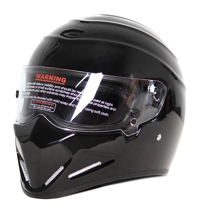 Cascos de seguridad para motocicleta Retro con estilo para hombre, cascos de Karting protectores de cara completa para carreras de Motocross