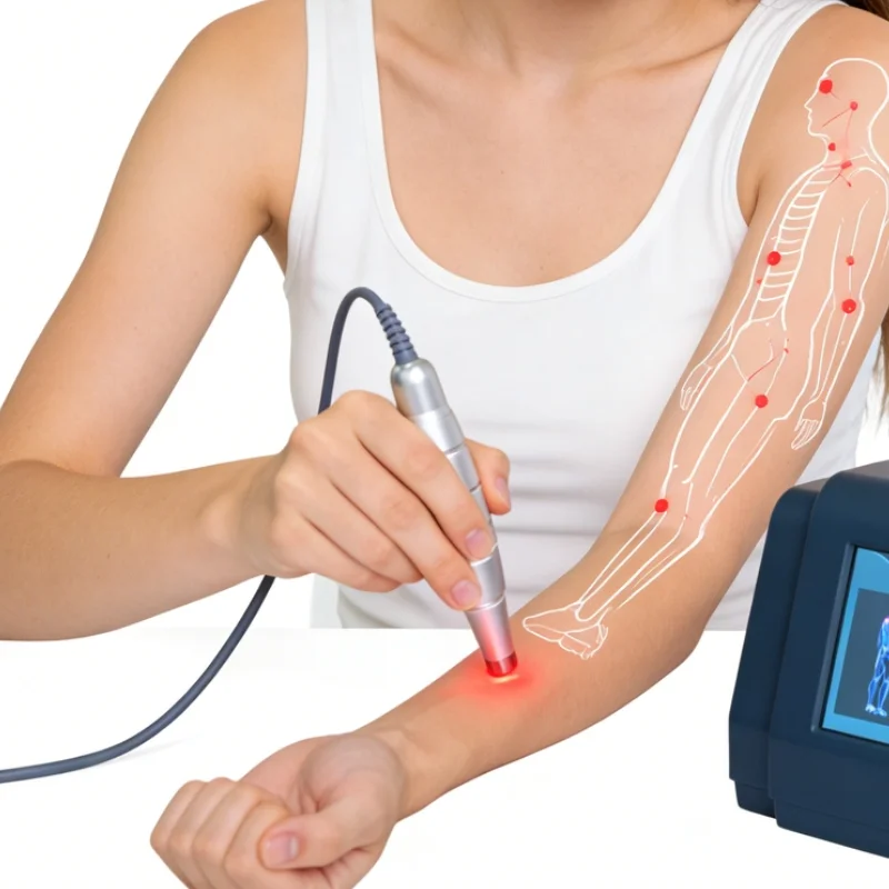 HLKGO Professional Medical 5W 808nm 650nm LLLT Device, Treats Shoulder Impingement Golfer's Elbow Whiplash Animal Human