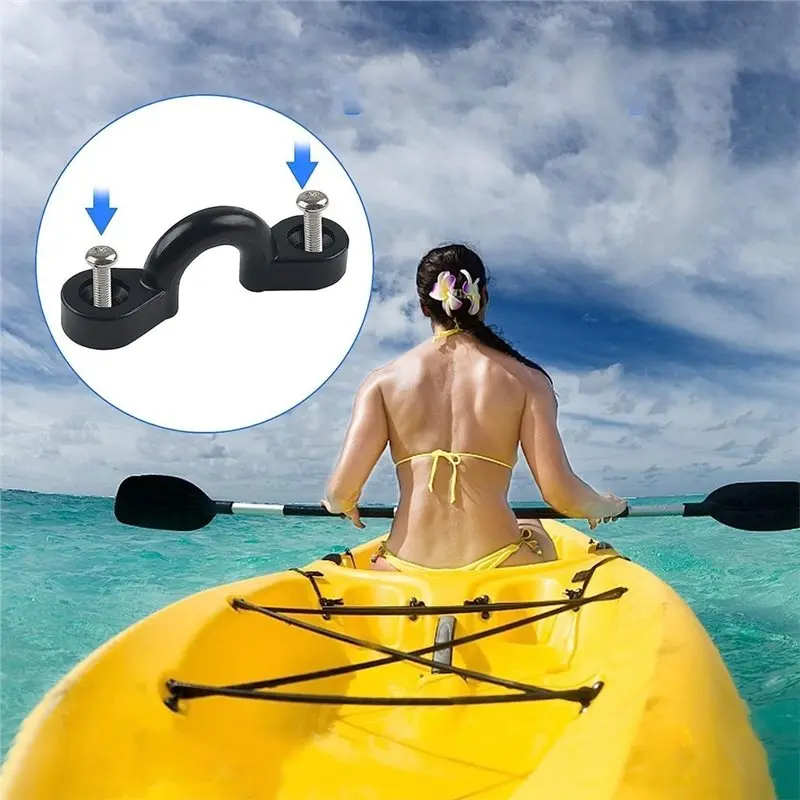 A64T-For Kayak Canoe Anchor Trolley Kit DIY System With Pulley O Ring Cam Cleat Deck Hook And Heavy Duty Ropes