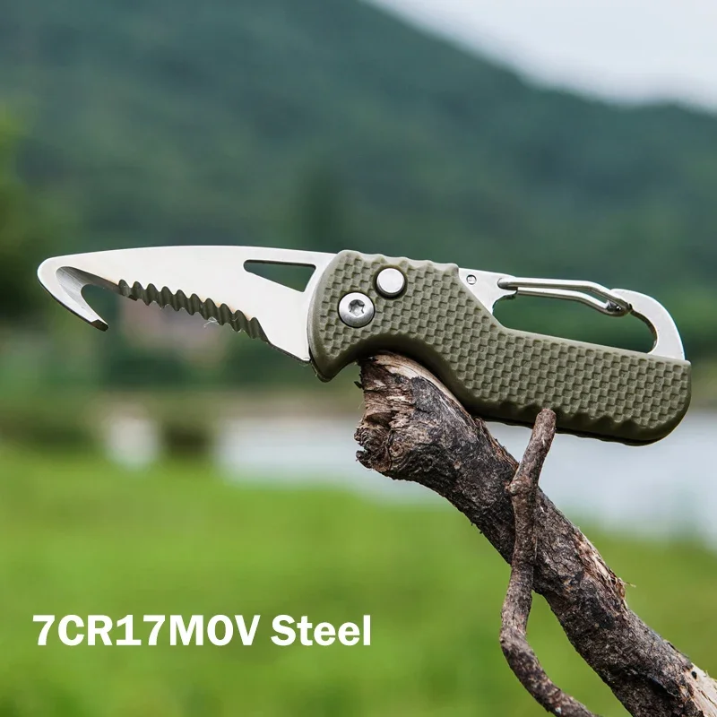 Outdoor EDC Portable Multifunctional Package Opener Keychain Serrated Hook Mini Box Opener Self Defense Tool