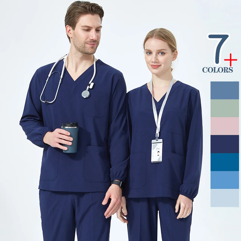 Schnellt rocknende Sport medizinische Uniformen Pflege Peelings Butter Soft Stretch Arzt Krankens ch wester Outfit Peeling Set Sanitär Arbeits