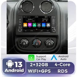 For Jeep Compass Commander Patriot Liberty Dodge Caliber Journey Chevrolet Epica Car Radio Android Carplay Mulitmedia Audio WIFI