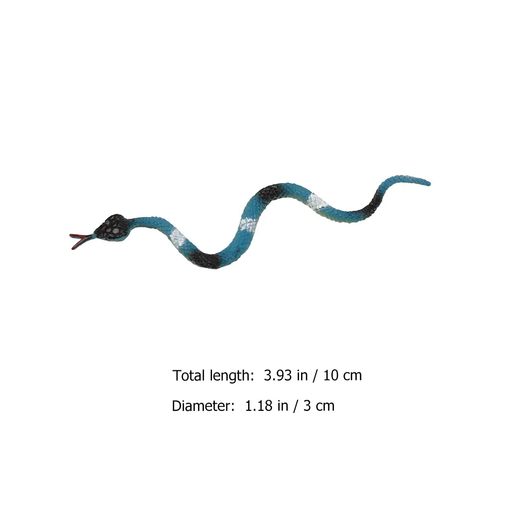

6 Pcs Fake Snake Props Realistic Desktop Decoration Snakes Mini Figurine Pvc Toys