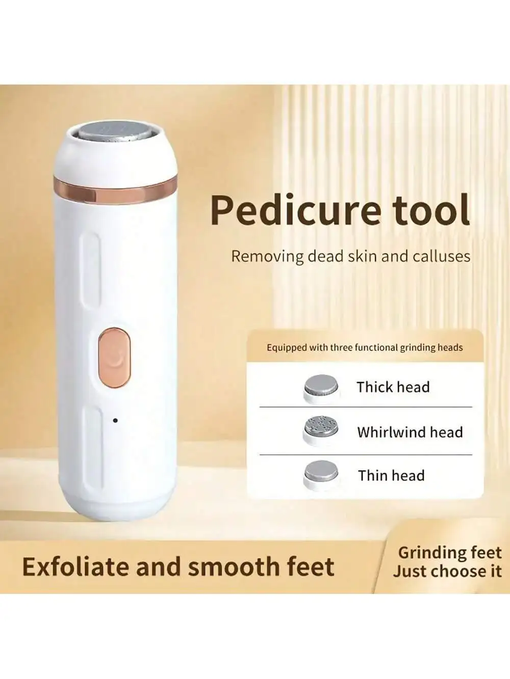 

USB Rechargeable Foot Grinder with Vacuum - Waterproof Callus Remover & Dead Skin Exfoliator