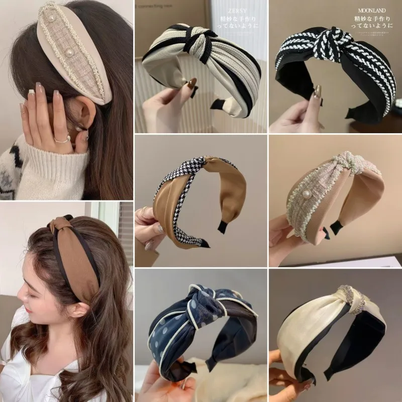 Advanced Sense Autumn and Winter New Headband Hairpin Temperament Wide Edge Pressure Hair Advanced Sense Head Buckle