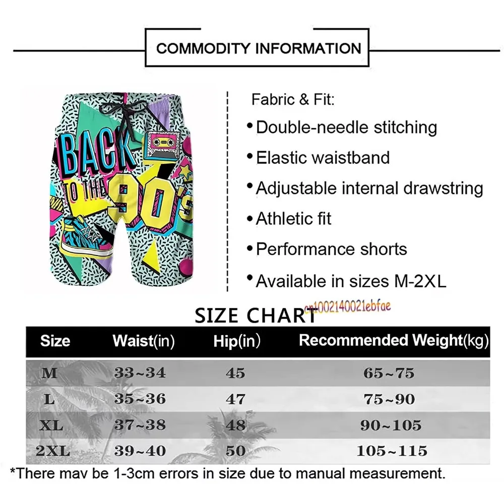 Engraçado retro 80s 90s ícones troncos de natação dos homens secagem rápida praia board shorts verão surf boardshorts com bolsos laterais alta