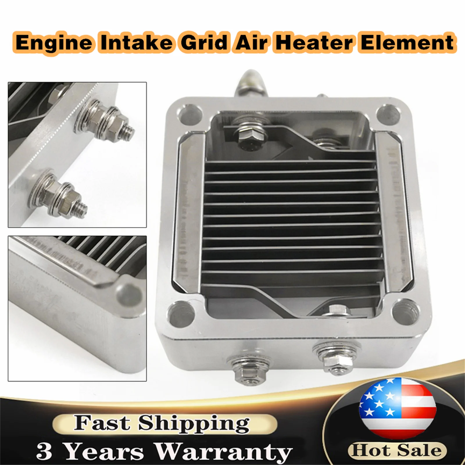 24V 2.2KW For Dodge Cummins 5.9L Turbo 6B 5.9 Engine Air Intake Heater Grid Heater Element 78mm*80mm Car Accessory