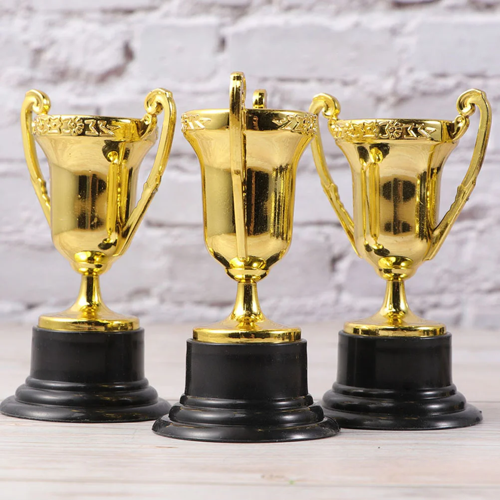 20 Pcs Mini Trophy Toy Learning Toys Early Trophies with Base Small Prize Cups Reward Plastic Children's