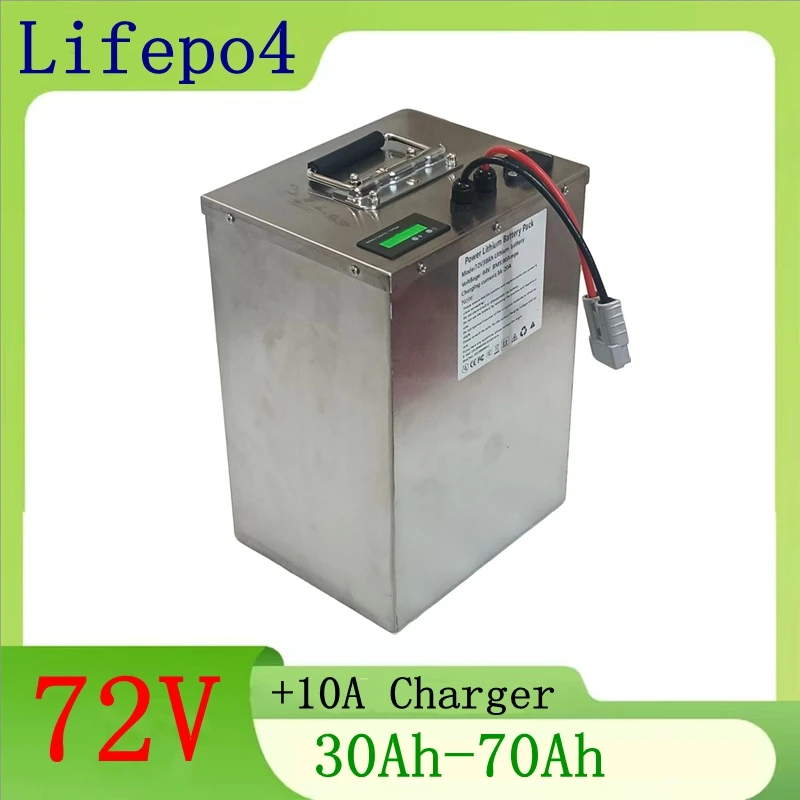 

72V Lifepo4 Battery 50Ah 60AH 35AH 30Ah 70Ah with BMS 24S for Electric two 2 three 3 wheels tricycle truck golf cart