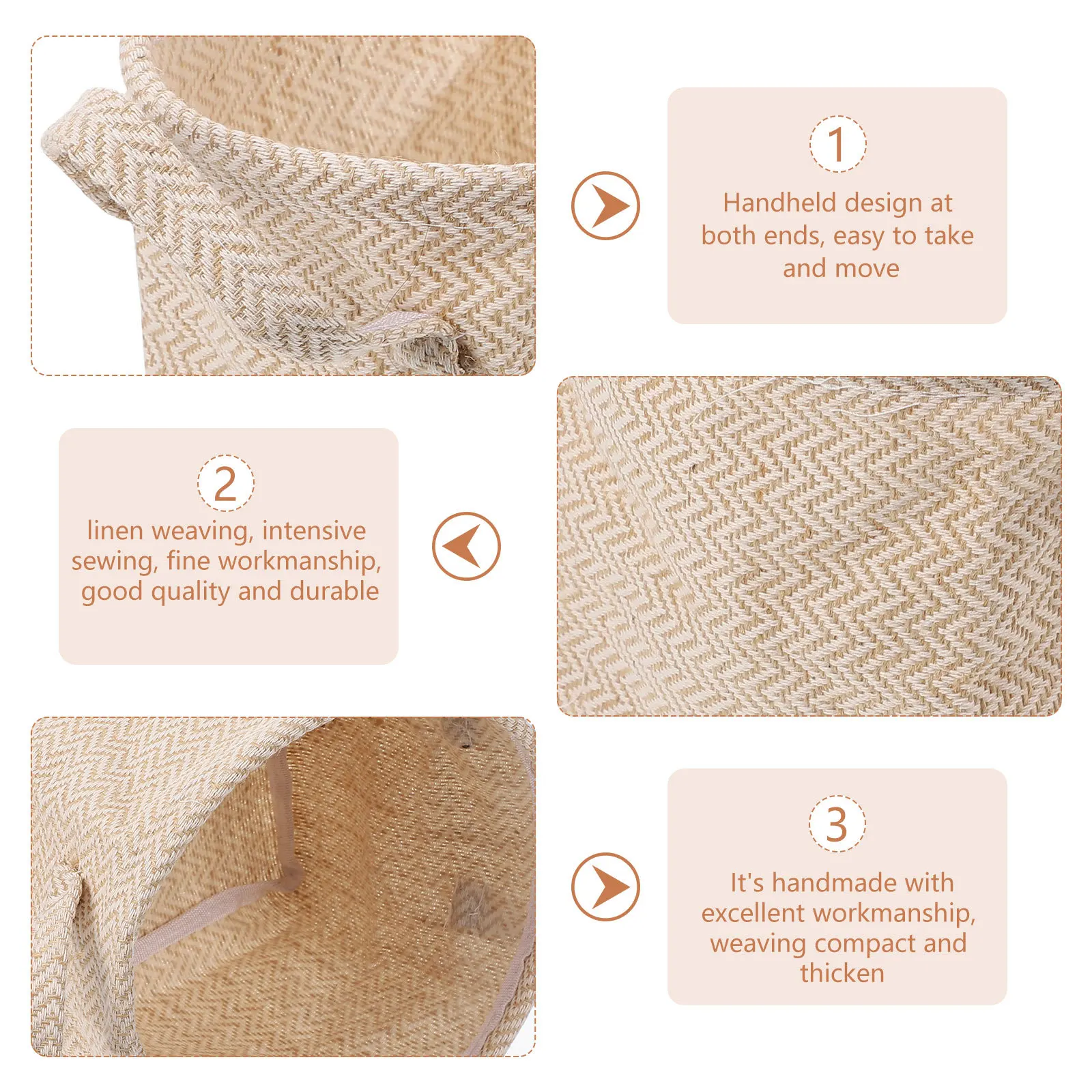 

Small Weaving Fabric Flower Pot Laundry Hamper with Lid Desktop Storage Organizer Home Basket