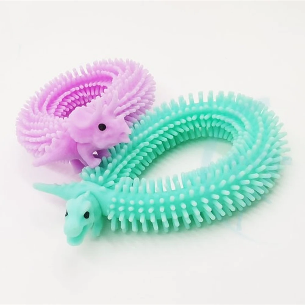 5PCS Worm Noodle Stretch String TPR Rope Anti Stress Toys String Fidget Autism Vent Toys Decompression Toy