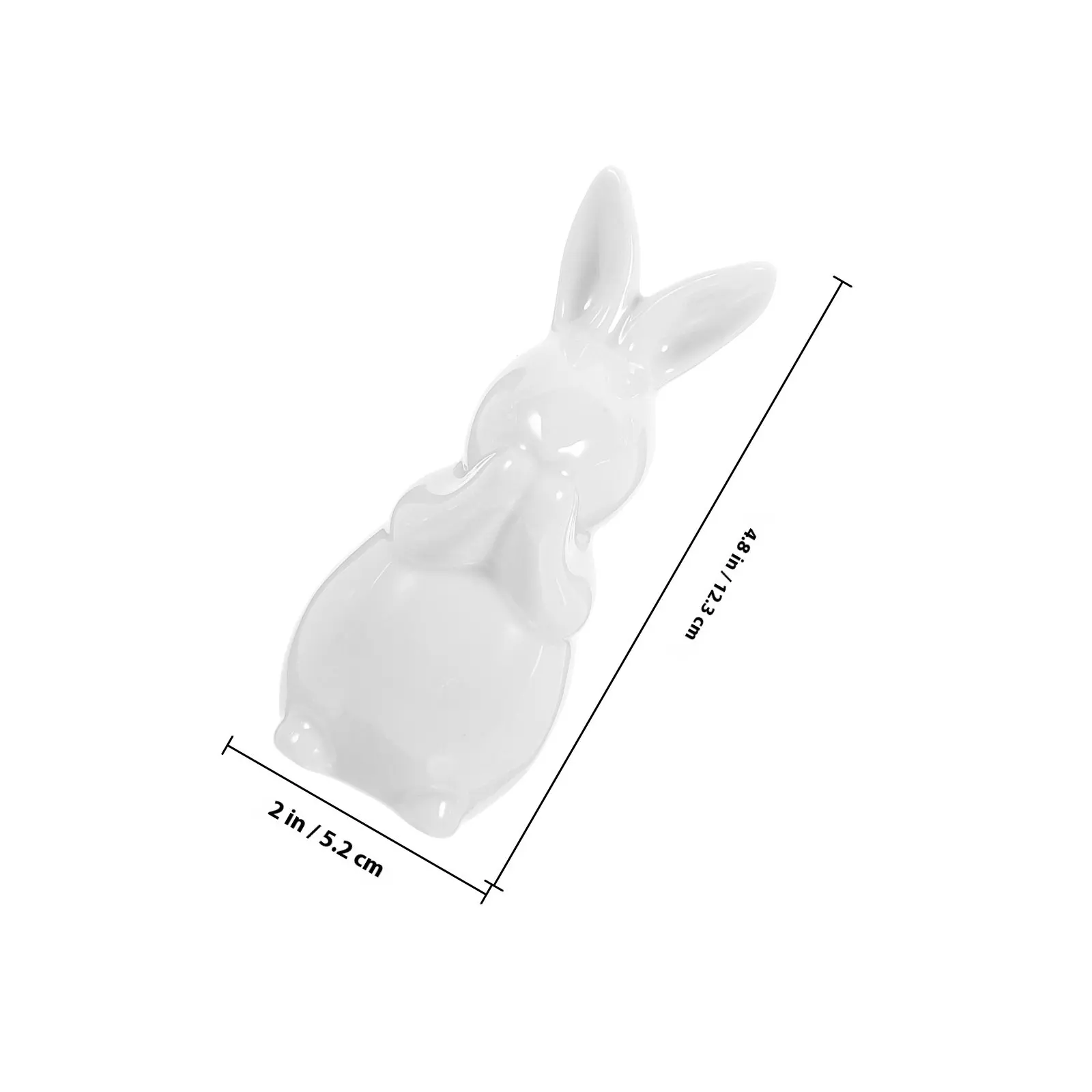 1Set White Ceramic Rabbit Statues Nordic Bunny Decor Set of 3 Hear See Speak No Design Tabletop Living Room Bedroom Shelf