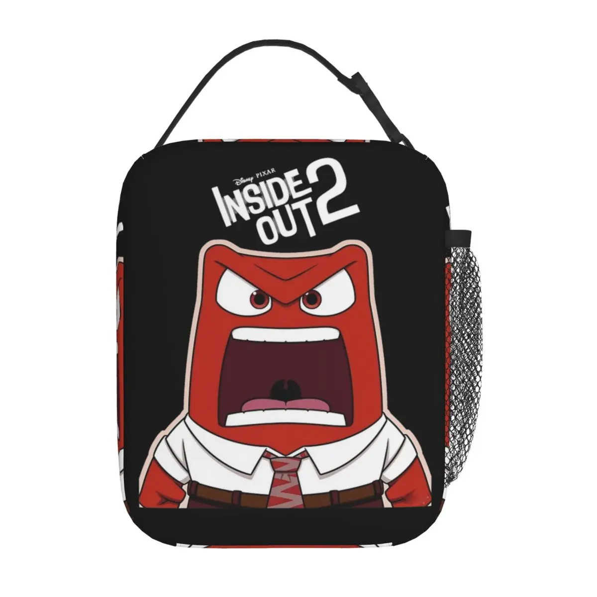 Inside Out Anger Insulated Lunch Bag Large Cartoon Meal Container Thermal Bag Tote Lunch Box Work Outdoor Food Storage Bags