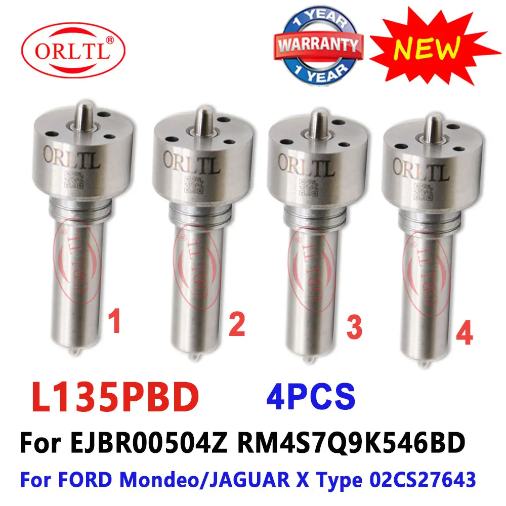 4PCS Nozzle L135PBD For EJBR00504Z 02CS27643 4S7Q9K546BD Fits for FORD Mondeo JAGUAR L135PRD L135PBD Injector