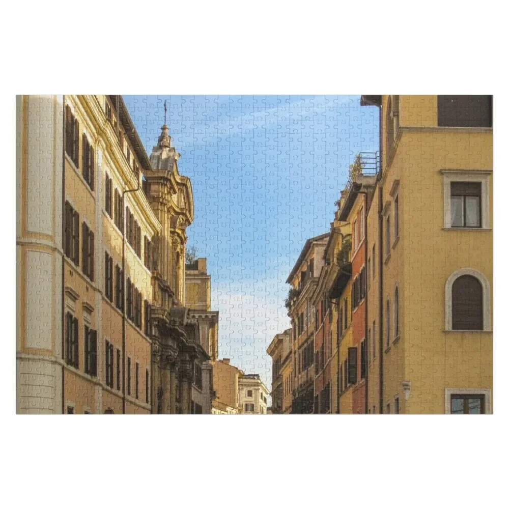 

Streets of Rome - European Street Scene Jigsaw Puzzle Wooden Name Custom Personalized Personalised Jigsaw Puzzle