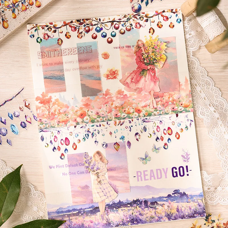 Mr. Paper, 12pcs/bag, Tree Branch Lights with Colorful Light Theme Stickers,decorative Gift Scrapbook, Phone Case,diary Stickers