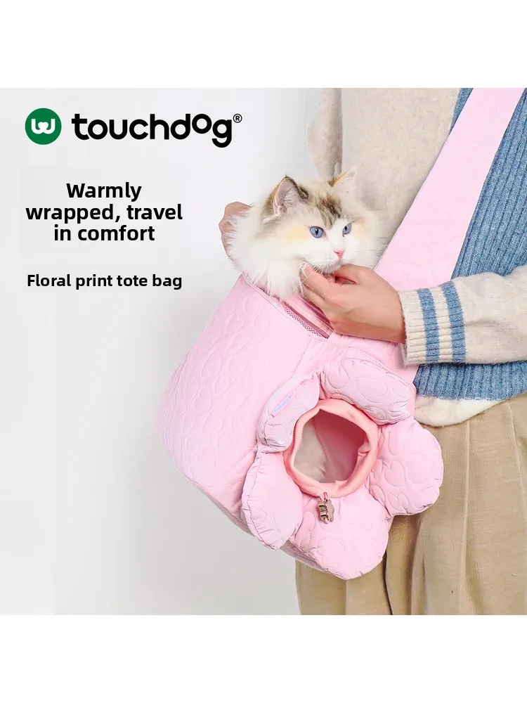

Портативная сумка-переноска Touchdog для животных, легкая сумка через плечо для собак и кошек, дорожный рюкзак для прогулок