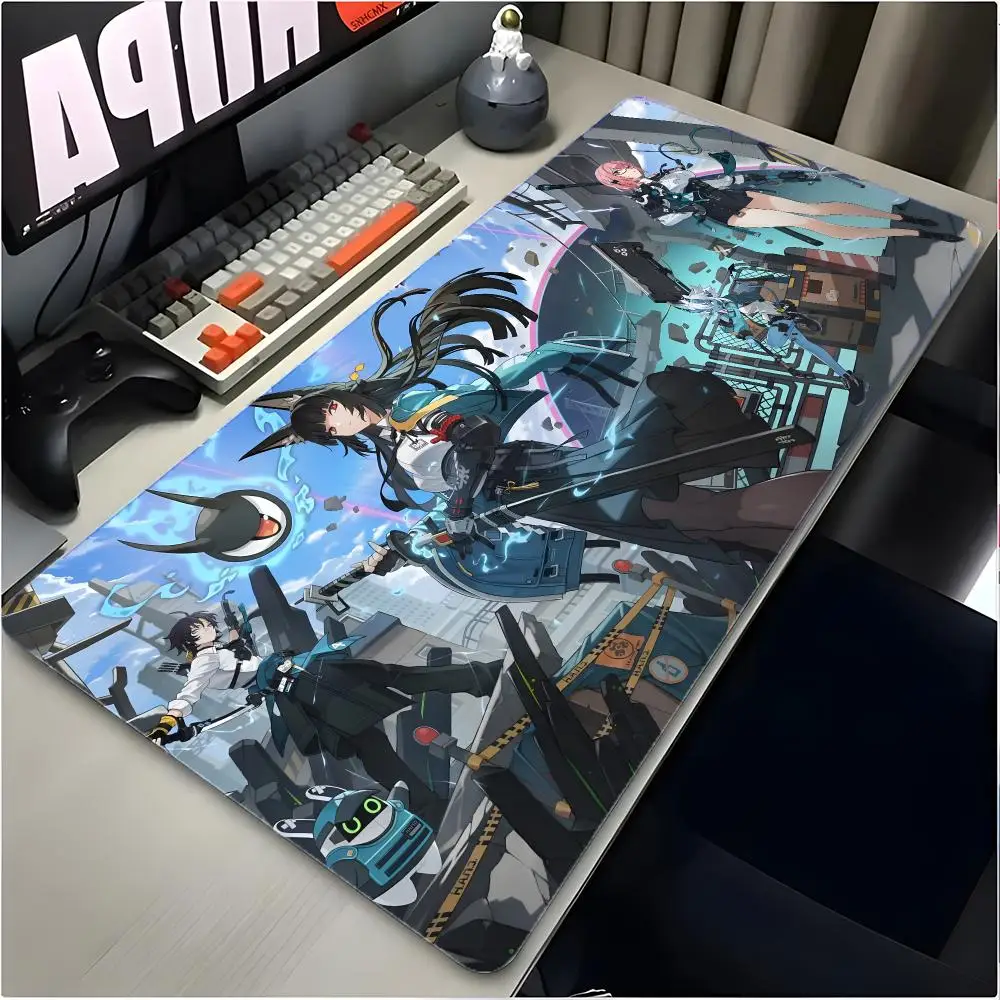 Action Game Z-Zenless Zone Zero Mouse Pad Large Mouse Pad Desk Mat Non‑Slip Board Gaming Mat Stitched Edge Design