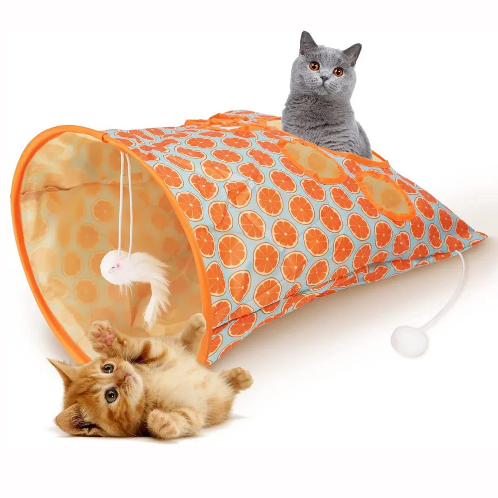 Pet Toys Cat Burrow Bag Cat Tunnel Rolling Dragon Ring Paper Cat Burrow Cat Interactive Play Cat Toys