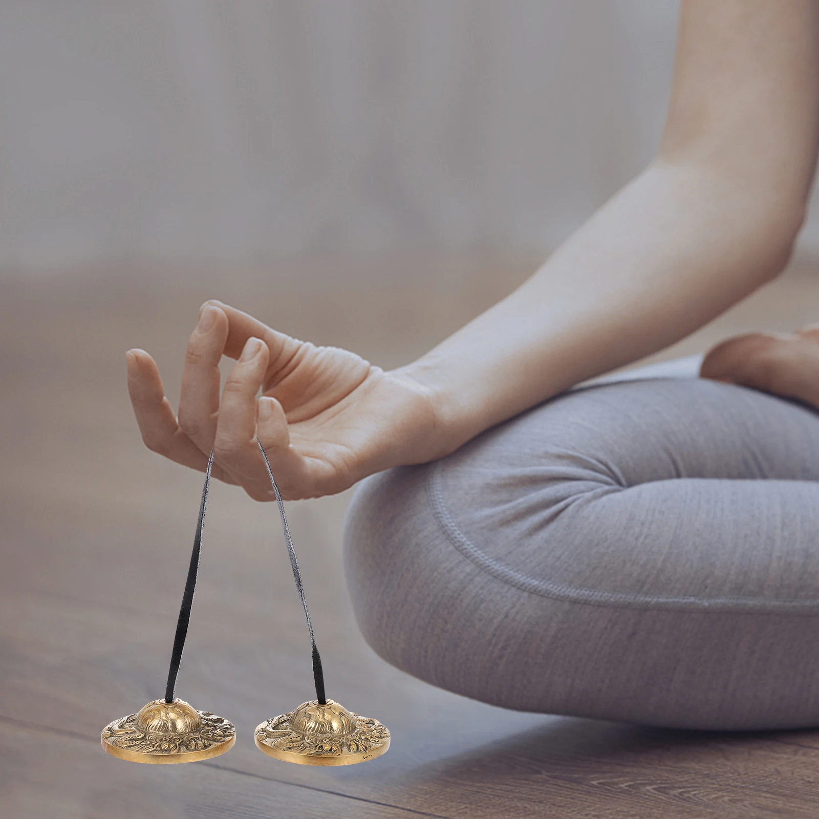 

Premium Brass Cymbal Bell Durable Yoga Meditation Instrument Religious Ceremony Tibetan Temple Supply Small Portable