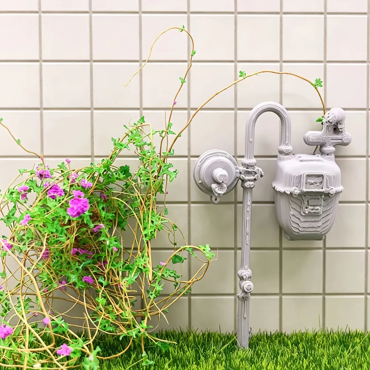 Miniature Gas Meter Model Dollhouse Outdoor Utility Meter DIY Mini House Wall Decoration Accessory view 2