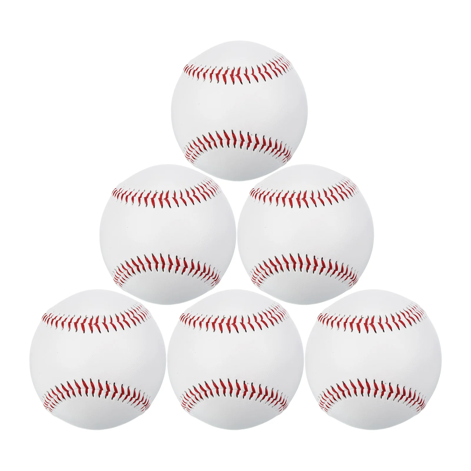 3/6pcs Baseball Hard Baseballs Bulk Standard Size Adult Leather Practice Training Baseball Unmarked Baseballs for Pitching 9