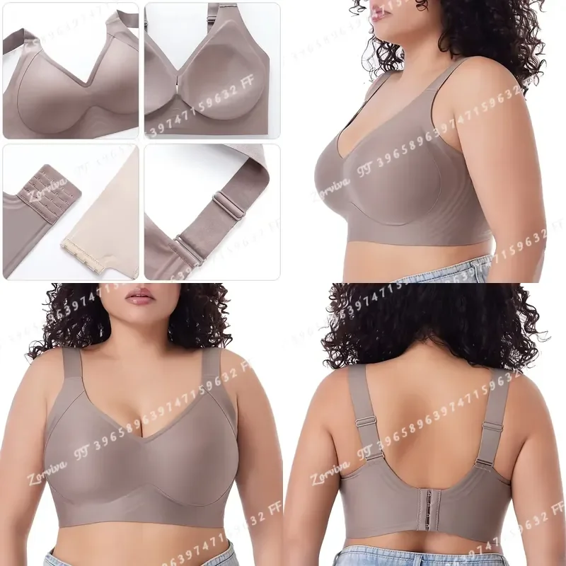 FallSweet Push Up Bra for Women Seamless Plus Size Thin Cup Wireless Bralette Sexy Brassiere Femme M-6XL