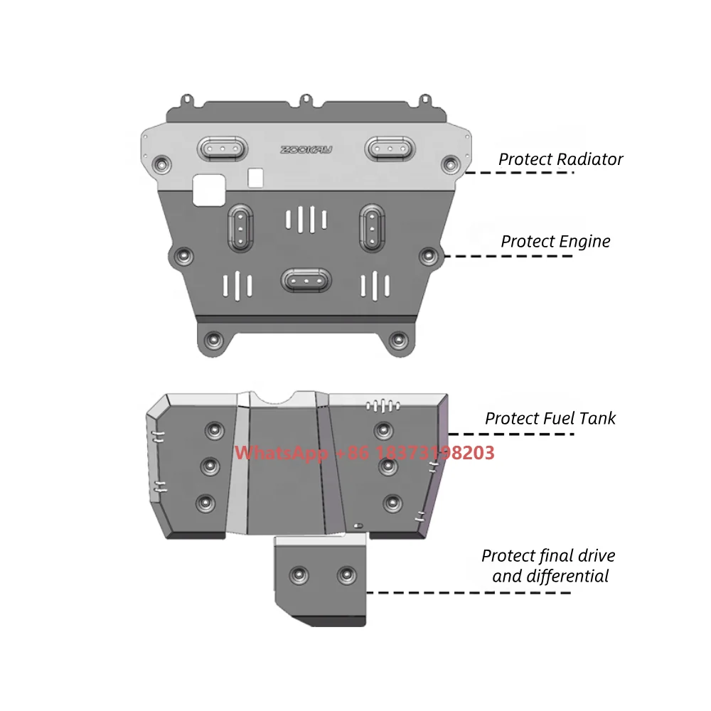 

Factory Engine Guard Motor Skid Plate Protection New Energy Chassis Guard Car Accessories Undercar Shield for Jetour Traveller