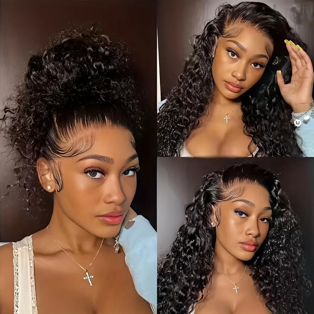 موجة عميقة خصلات الشعر المستعار الإنسان 13X6 Hd الدانتيل الباروكة الأمامية موجة المياه الدانتيل الجبهة الباروكات مجعد البرازيلي الباروكات 250 الكثافة 40 بوصة للنساء