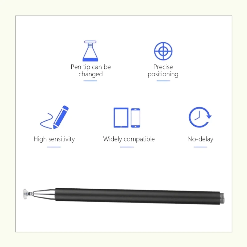 All Purpose Compatibility High Sensitivity Capacitive Pen for Touch Screens Smooth Writing Drawing Ergonomic Grip