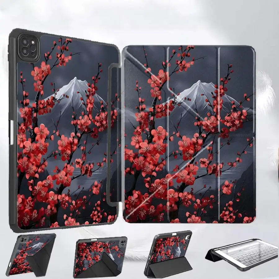 

Чехол-подставка Japan Snow Mountain Holder для планшетов iPad Air 4, 5, M3, M2, M4, 11 дюймов, Pro 11-го, 10-го, 9-го, 8-го, 7-го поколений, 12.9 дюймов, Mini 6, 7, Pro